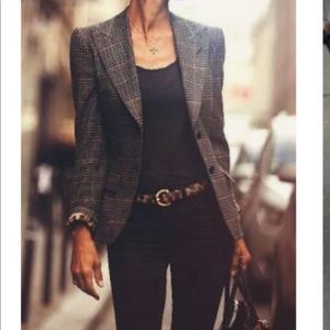 Ralph Lauren Plaid Wool Blazer Jacket Size 14